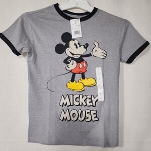 Disney Mickey girls small shirt Gray/Black
